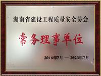 省建设工程质量安全协会常务理事单位证书